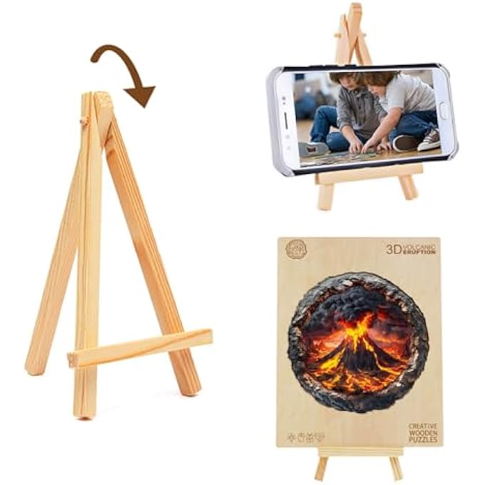 WOODEN PUZZLE ADULTS AND CHILDREN, 3D VOLCANIC ERUPTION CIRCULAR UNIQUE PUZZLE, WOODEN PUZZLE ADULTS WITH WOODEN GIFT BOX (M-200 PIECES) - Image 3